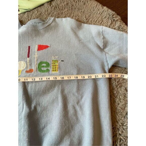 Vintage‎ cross stitch golfer golf sweatshirt large - Picture 5 of 5